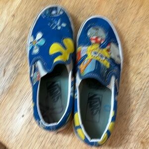 EUC SpongeBob Vans slip on shoes